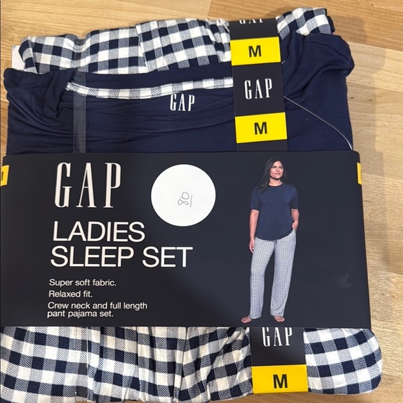 Gap NWT Navy and White Women's Pajama Set size M. Super soft relaxed fit - Picture 14 of 15